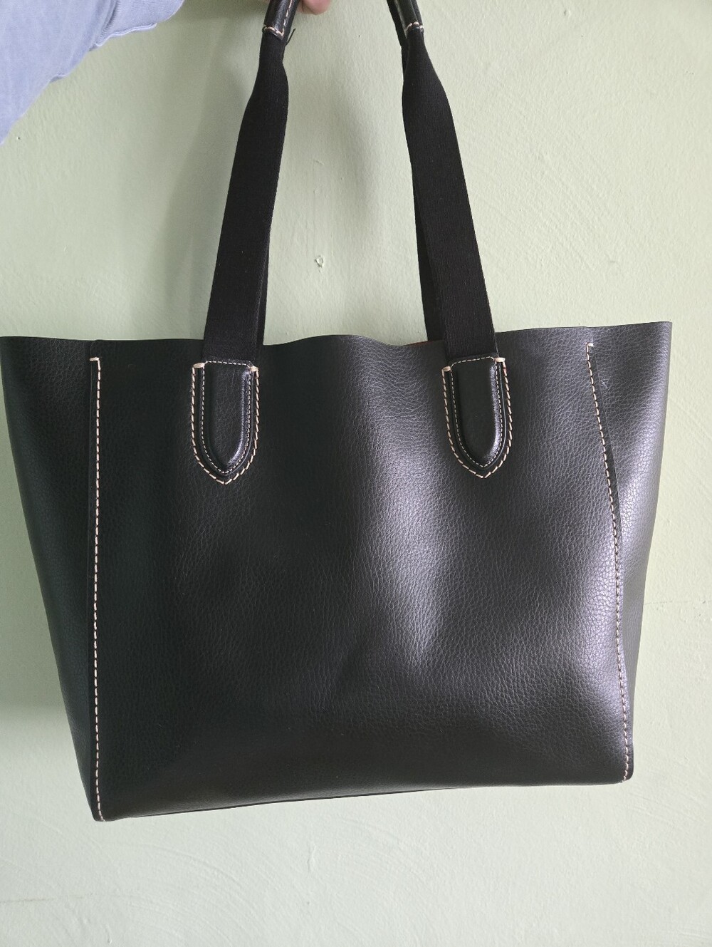 COACH Derby Tote Black Leather Red Suede Interior Back To School Laptop Bag 5866 - Picture 3 of 13